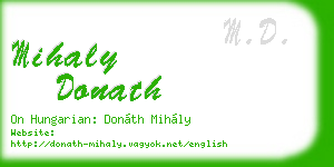 mihaly donath business card