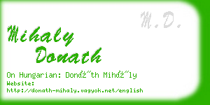 mihaly donath business card